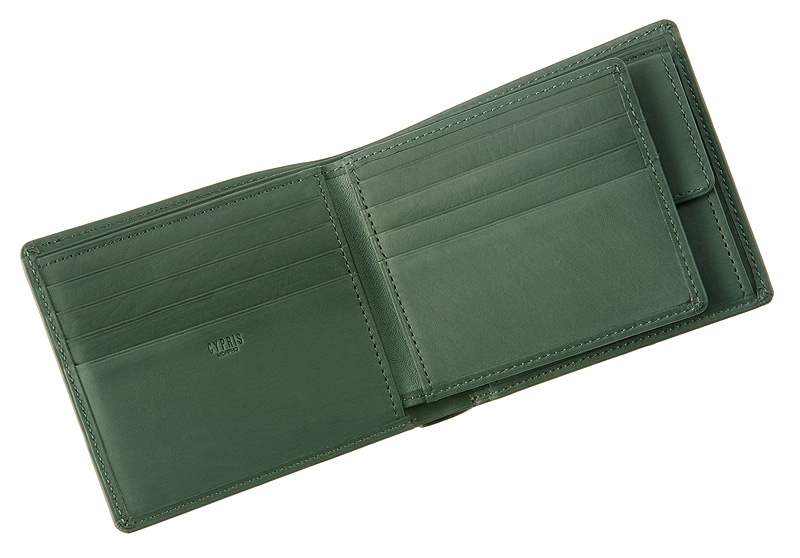 キプリス】二つ折り財布(ベロ・小銭入れ付き札入)□レーニアカーフ