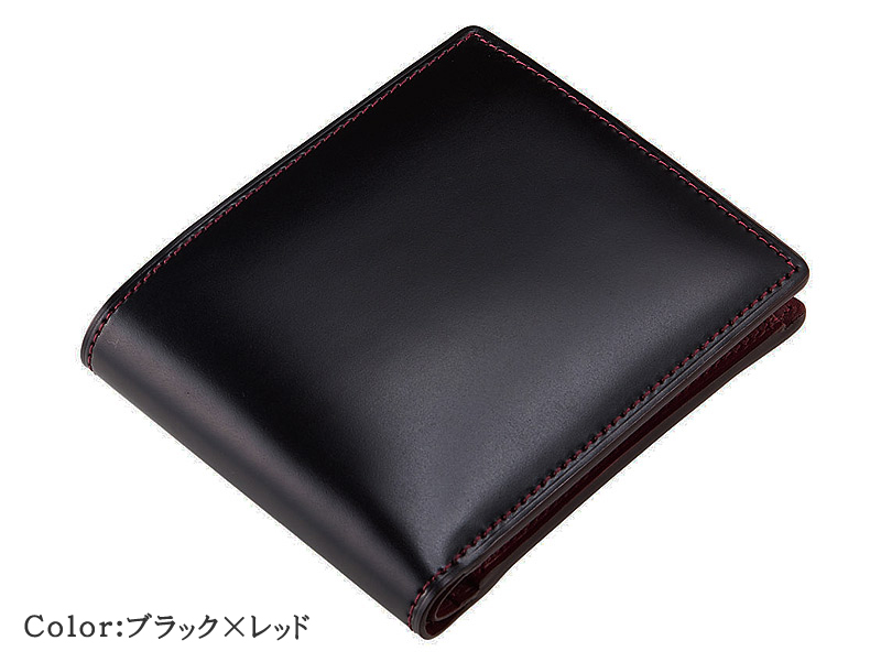キプリス】二つ折り財布(小銭入れ付き札入)□オイルシェルコードバン