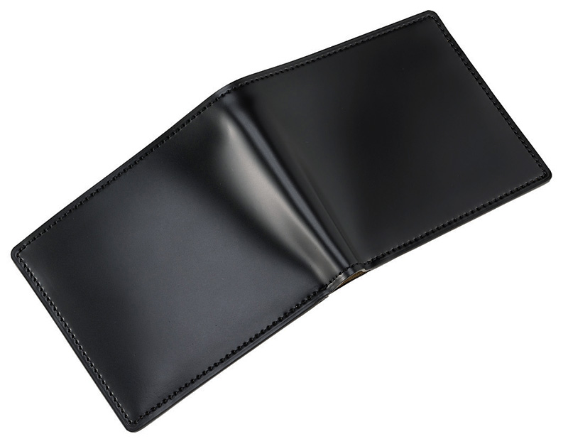 未使用美品　CYPRISキプリス　コードバン　二つ折り財布　ブラック　本革　黒ファッション小物