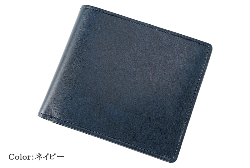 キプリス】二つ折り財布(ＢＯＸ小銭入れ付き札入)□シラサギレザー